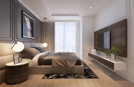 Một chiếc giường phù hợp với căn phòng làm không gian trở nên sang trọng 
