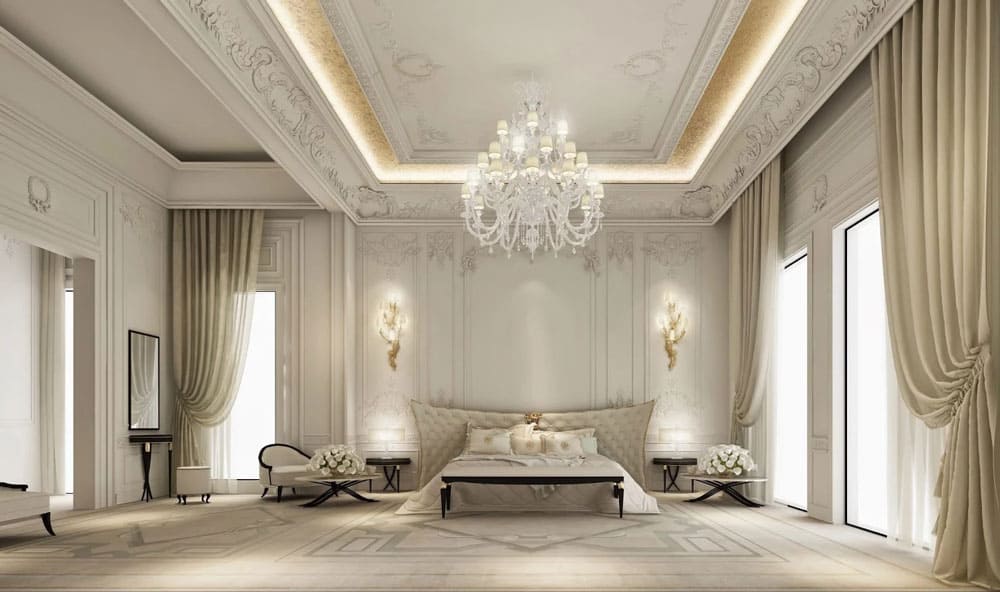Thiết kế phòng ngủ với nội thất luxury làm tăng sự trang nhã và thoải mái