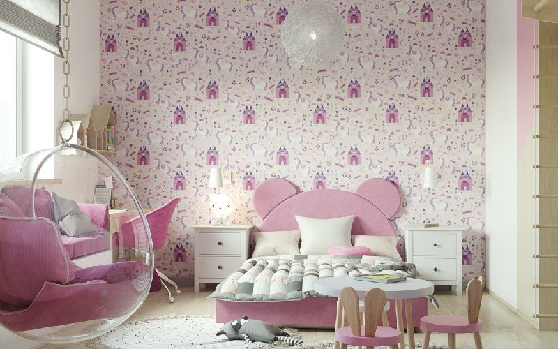 Thiết kế nội thất phòng cho bé gái phong cách hiện đại