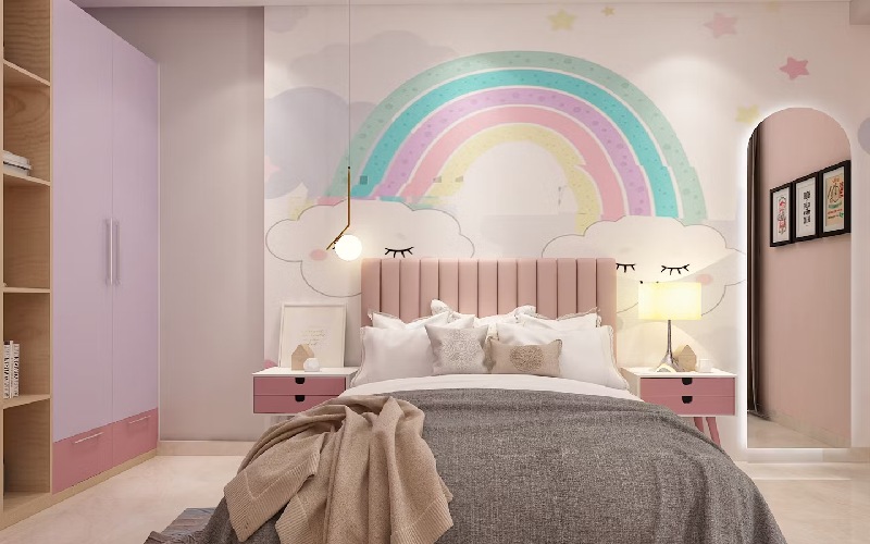 thiết kế nội thất phòng ngủ trẻ em dễ thương