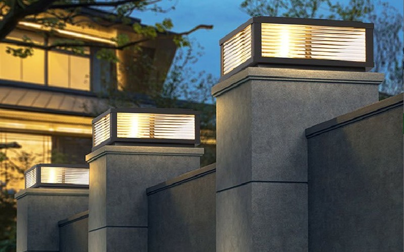 thiết kế đèn phong thủy cổng nhà