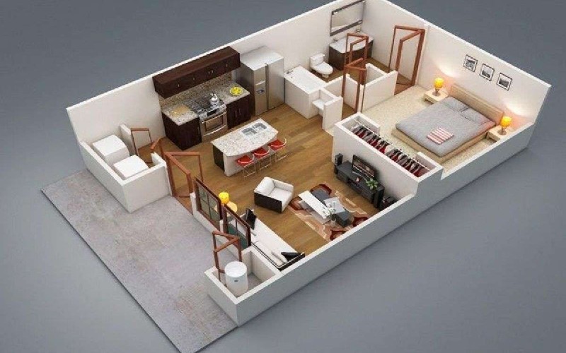 Thiết kế nội thất chung cư 50m2 